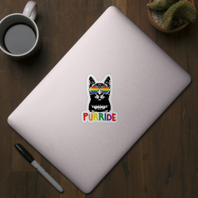 Purride LGBT Gay Pride Cat Lover Kitty by ghsp